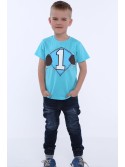 Boy\'s T-shirt with a number, blue NDZ4478 - Online store - Boutique